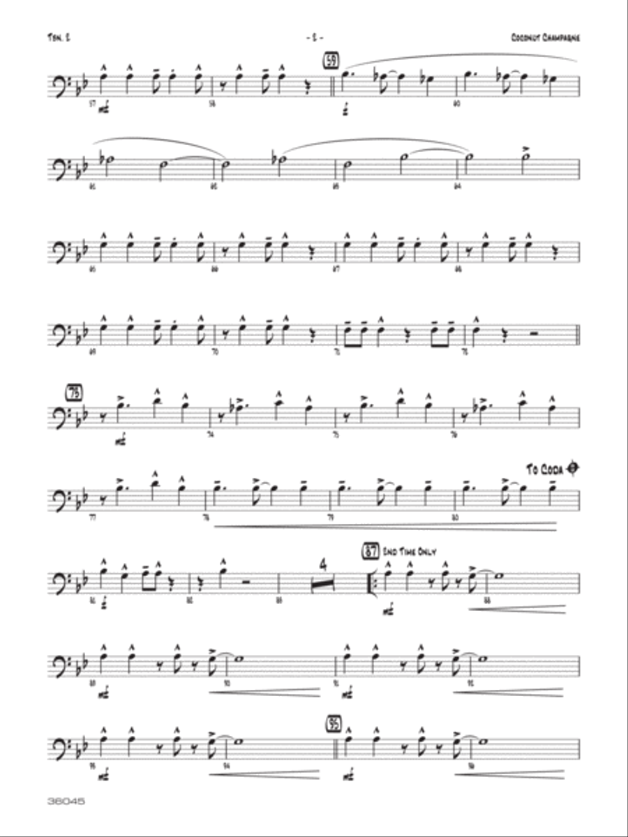 Coconut Champagne: 2nd Trombone Jazz Ensemble scores gallery preview page 2