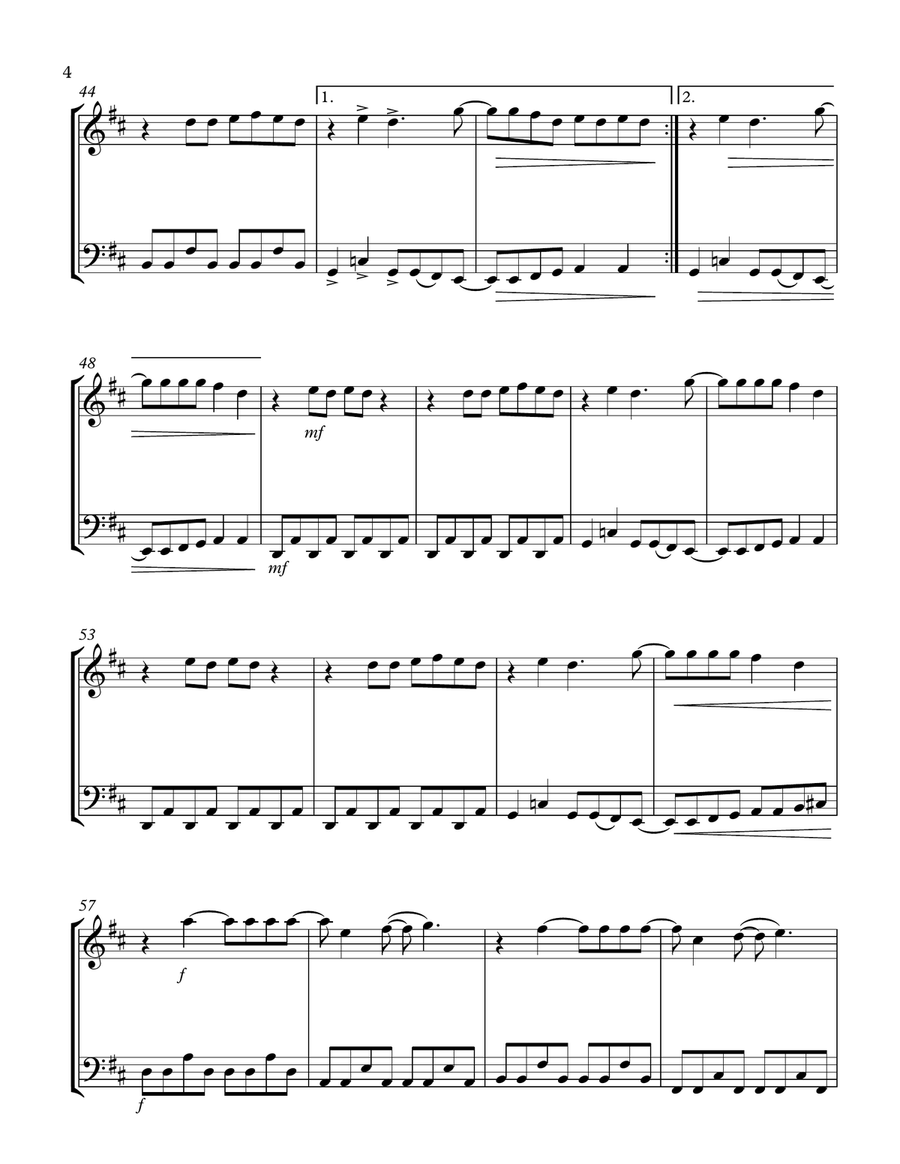 Mamma Mia String Duet scores gallery preview page 4