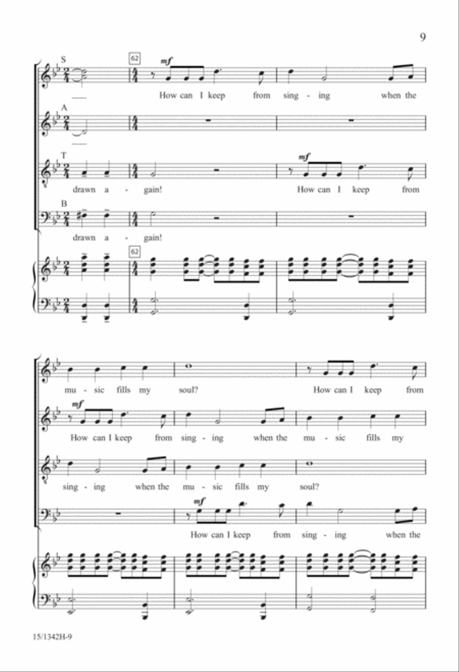 How Can I Stop Singing My Song? 4-Part scores gallery preview page 9