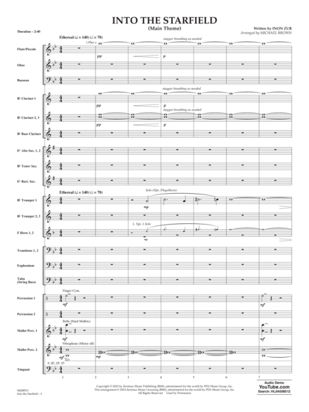 Into The Starfield (arr. Michael Brown) - Conductor Score (Full Score)