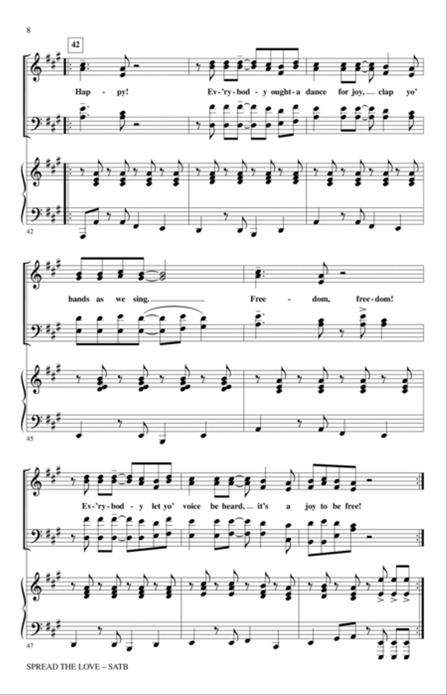 Spread The Love 4-Part scores gallery preview page 6