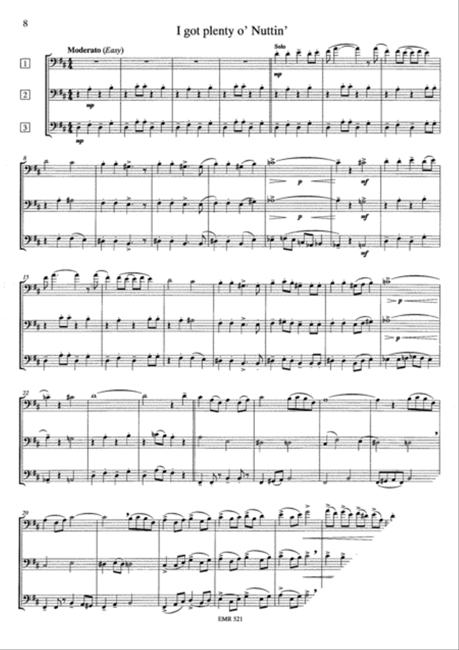 Gershwin for Three Trombone Trio scores gallery preview page 5