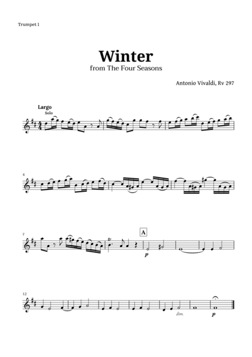 Largo from Winter by Vivaldi for Brass Quartet and Piano image number null