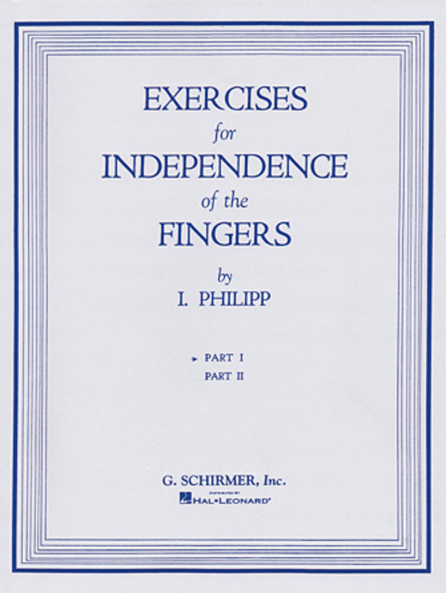 Isidor Phillip – Exercises for Independence of Fingers – Book 1 Piano Method scores gallery preview page 1
