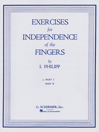 Book cover for Isidor Phillip – Exercises for Independence of Fingers – Book 1