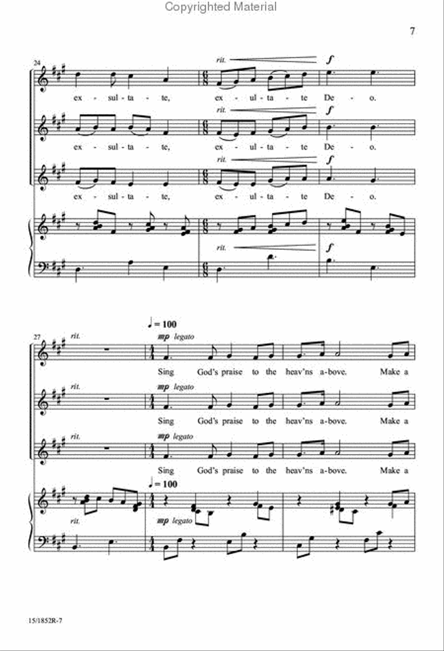 Cantate Cantate SSA scores gallery preview page 6