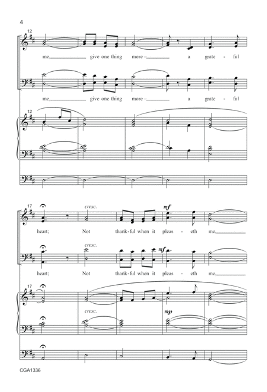 A Grateful Heart 4-Part scores gallery preview page 4