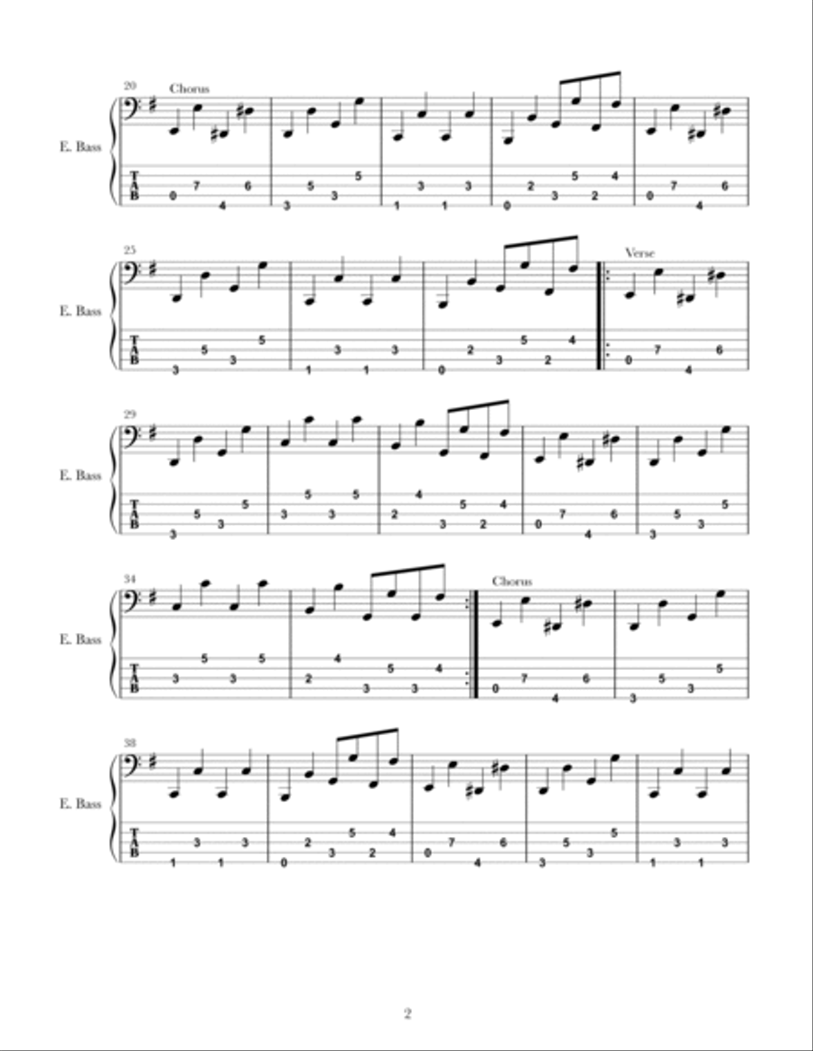 Just Friends (sunny) Bass Guitar scores gallery preview page 2