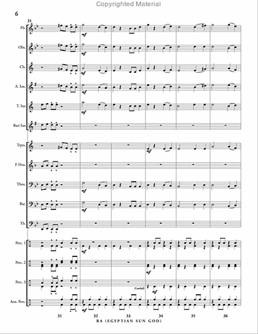 Ra: Egyptian Sun God Concert Band scores gallery preview page 7