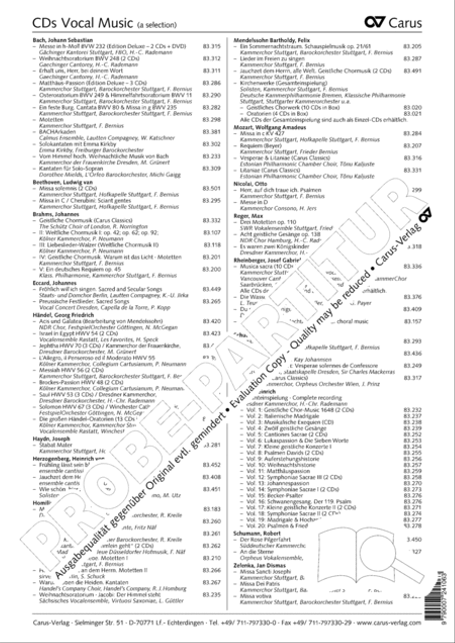 Funf Lieder von Robert Burns op. 55 Choir scores gallery preview page 20