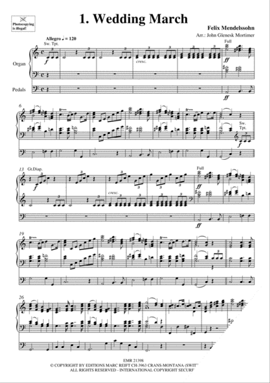 Wedding Favorites for Organ Trumpet scores gallery preview page 5