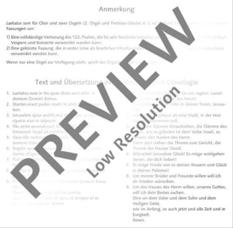 Laetatus sum 4-Part scores gallery preview page 5