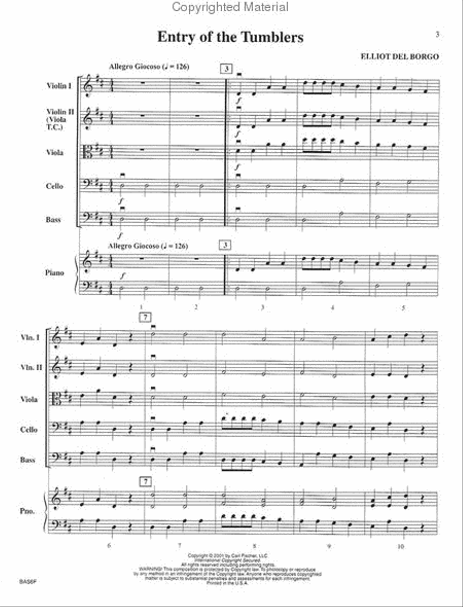Entry of the Tumblers Entry of the Tumblers String Orchestra scores gallery preview page 2