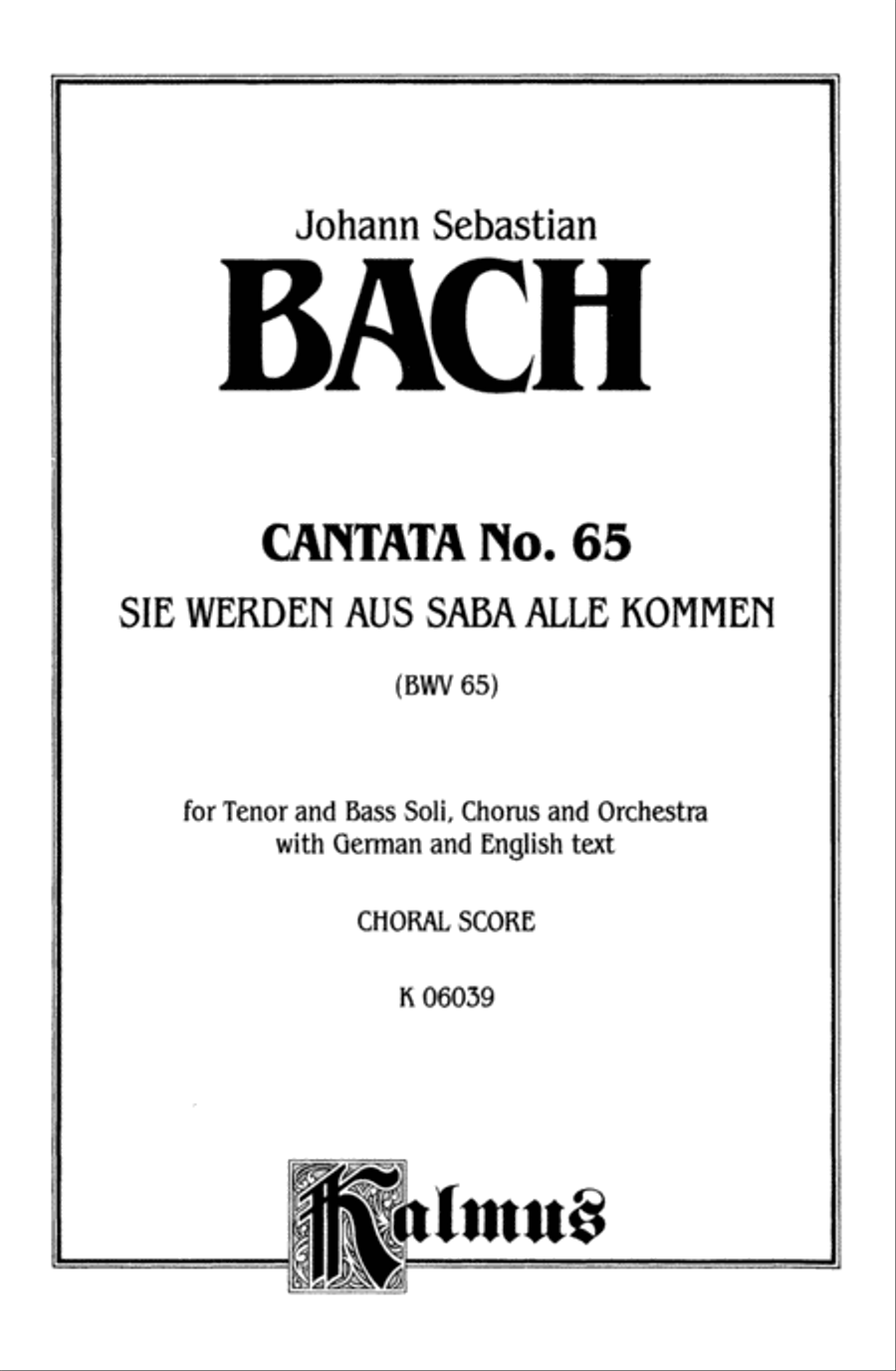 Cantata No. 65 -- Sie werden aus Saba alle kommen 4-Part scores gallery preview page 2