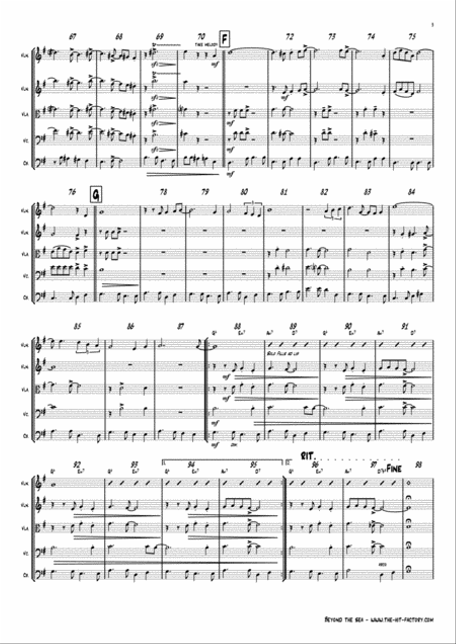 Beyond The Sea String Quartet scores gallery preview page 3