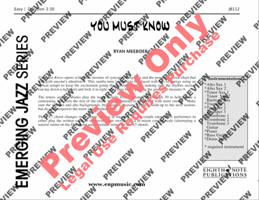 You Must Know Jazz Ensemble scores gallery preview page 2