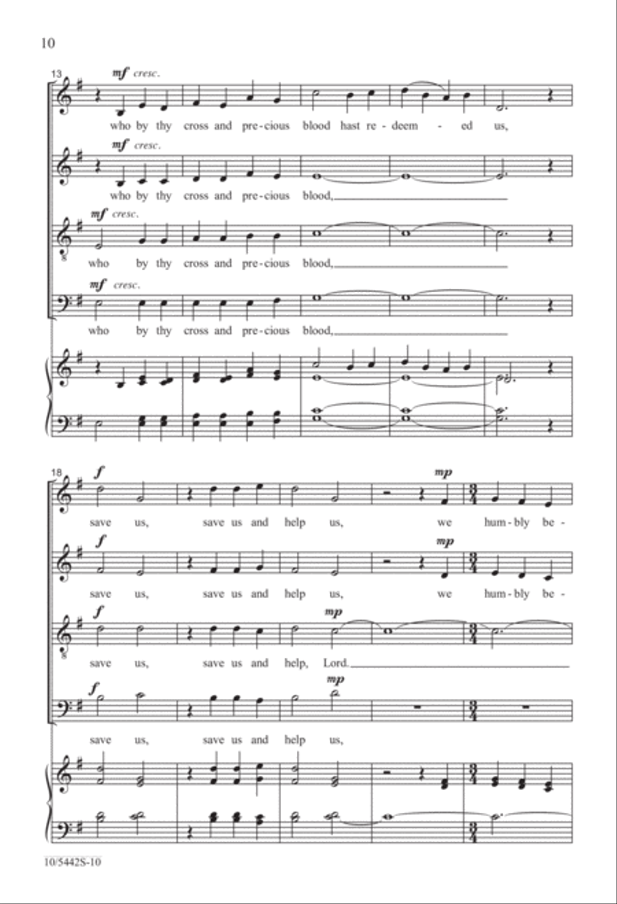 Five Short Communion Motets 4-Part scores gallery preview page 10