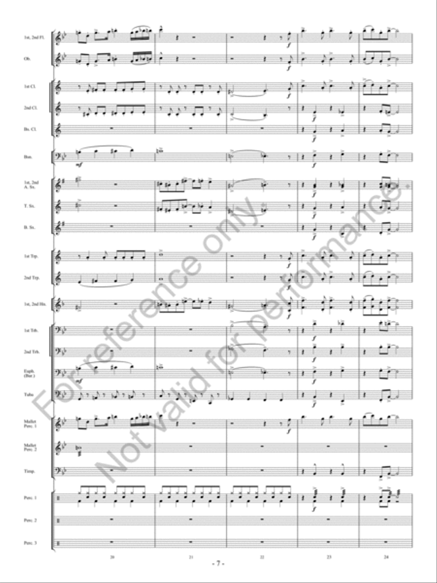 The Bluebonnet Revue Concert Band scores gallery preview page 8