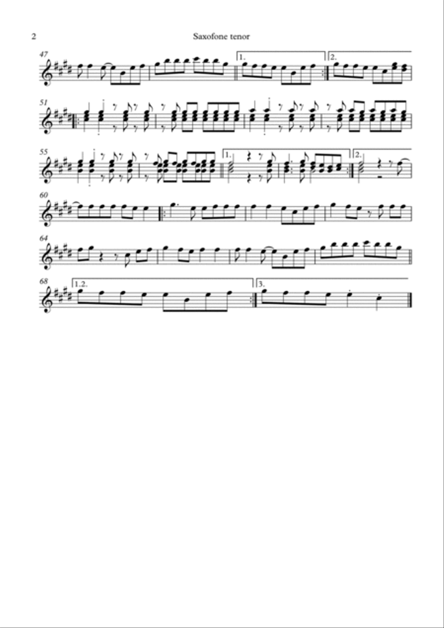 Shivers Shivers Tenor Saxophone scores gallery preview page 3