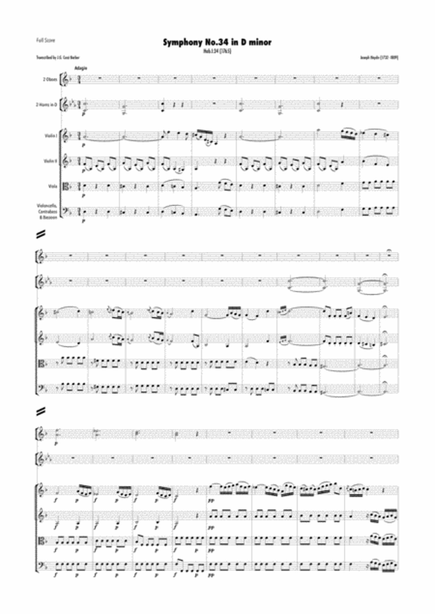 Haydn - Symphony No.34 in D minor, Hob.I:34
