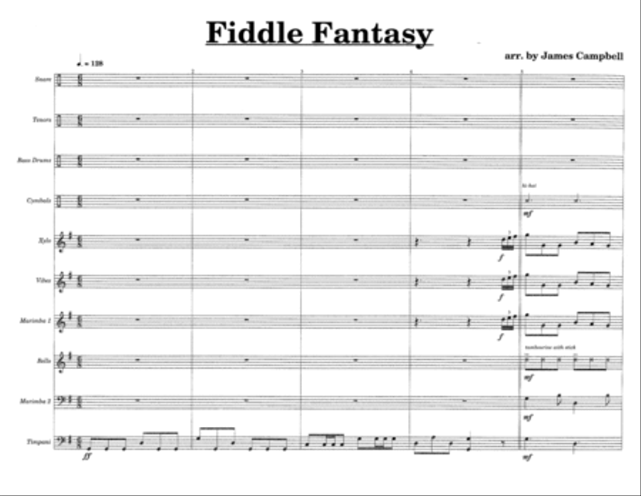 Fiddle Fantasy w/Tutor Tracks Percussion Ensemble scores gallery preview page 3