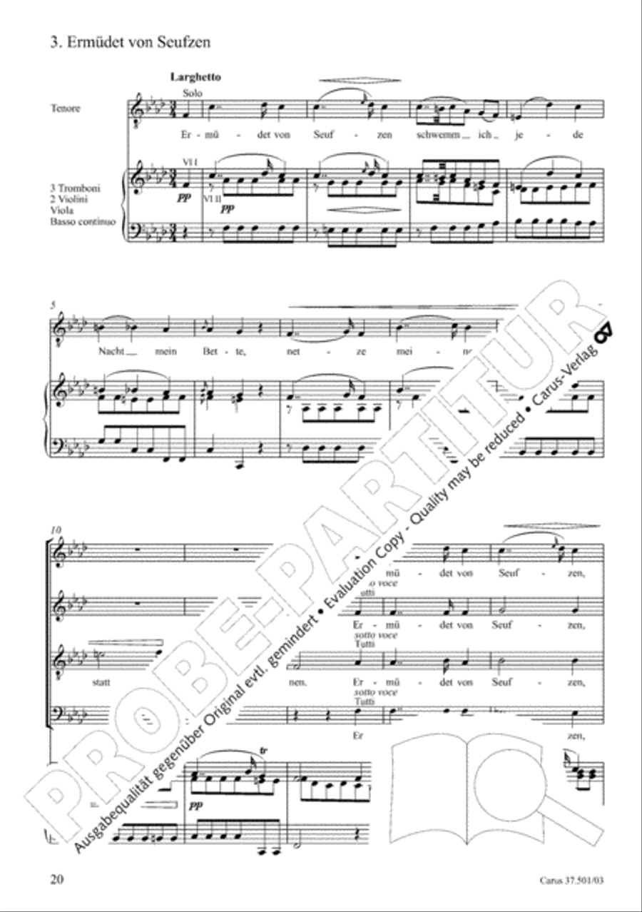The Sixth Psalm of David (Der Sechste Psalm Davids) 4-Part scores gallery preview page 21