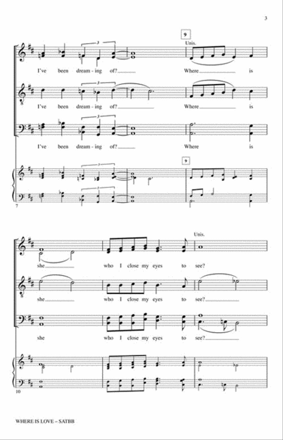 Where Is Love? Where Is Love? A Cappella scores gallery preview page 3