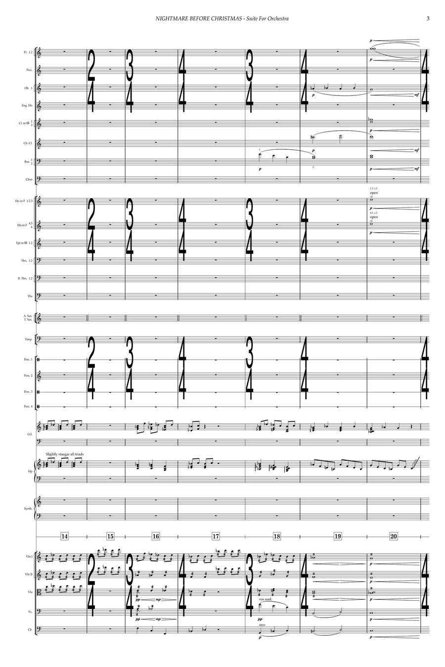 Nightmare Before Christmas (end Titles) Full Orchestra scores gallery preview page 6