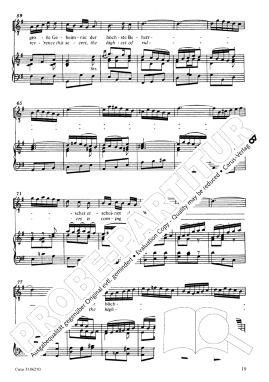 Now come, the nation's Saviour (Nun komm, der Heiden Heiland) 4-Part scores gallery preview page 20