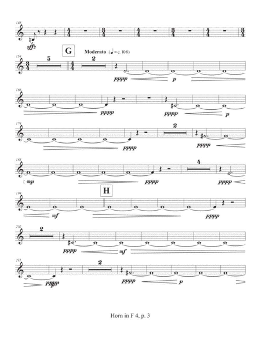 Concerto for Concert Band (2011) Horn part 4 Concert Band scores gallery preview page 3