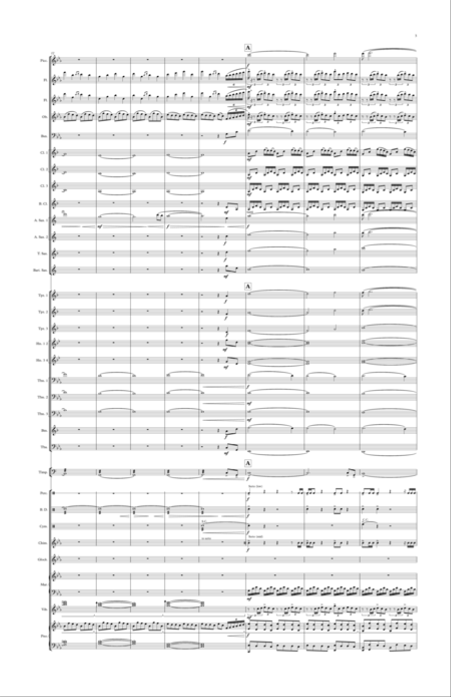 As the Memories Haunt Me Concert Band scores gallery preview page 3