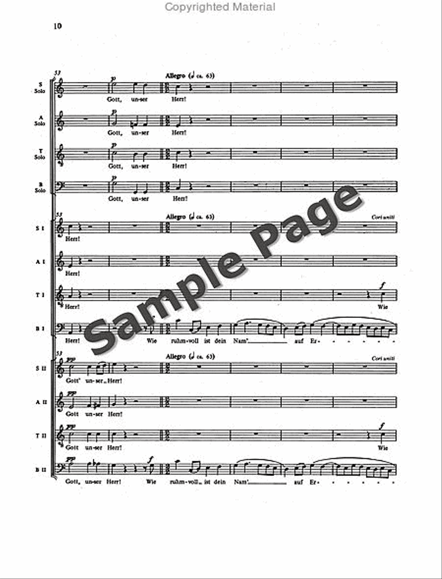 Psalm 8, Op. 85/1 4-Part scores gallery preview page 11