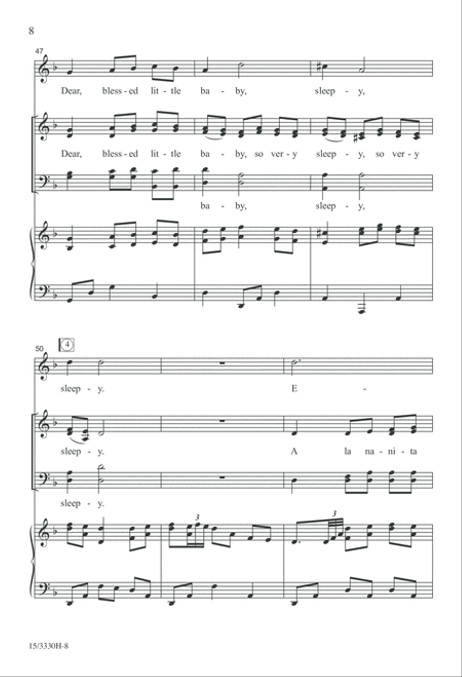 A la Nanita Nana 4-Part scores gallery preview page 8