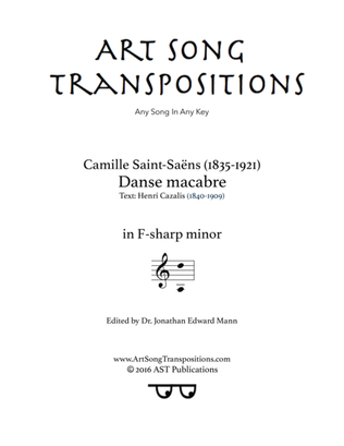 Book cover for SAINT-SAËNS: Danse macabre (transposed to F-sharp minor)