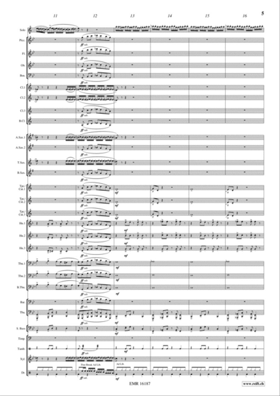 Green Hornet Theme Green Hornet Theme Concert Band scores gallery preview page 7