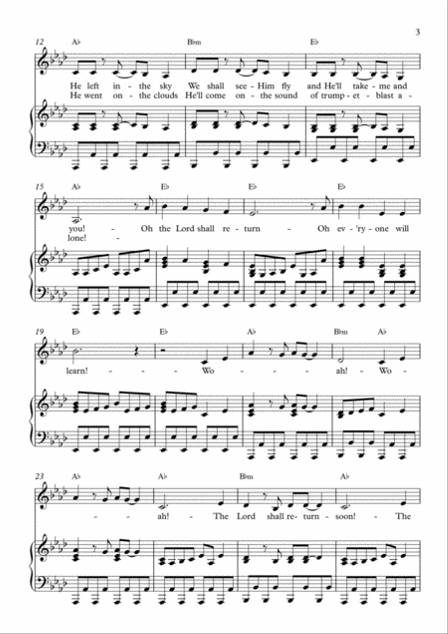 The Lord Shall Return The Lord Shall Return Voice scores gallery preview page 3