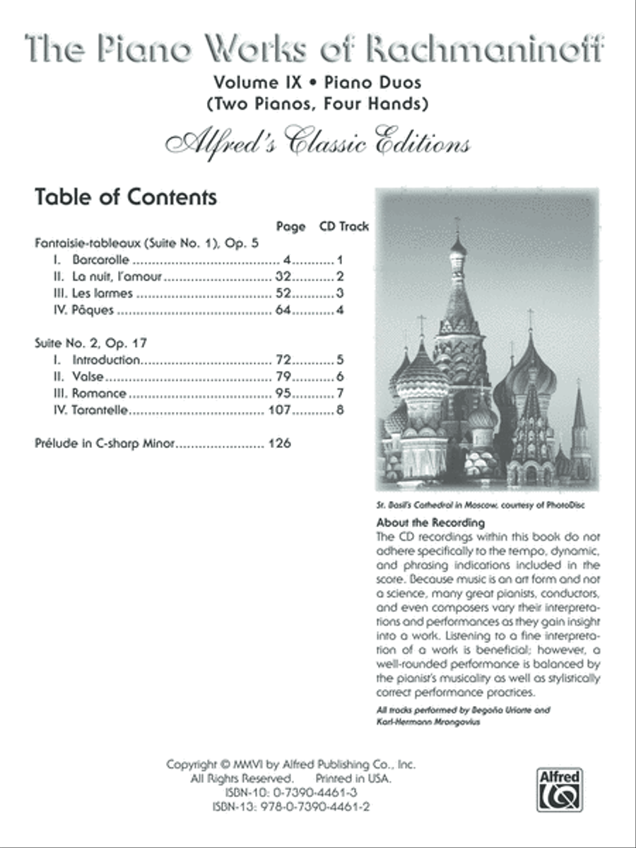 The Piano Works of Rachmaninoff, Volume 9 Small Ensemble scores gallery preview page 2