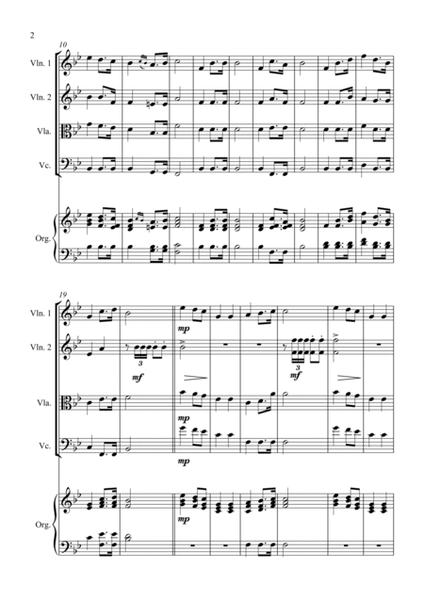 Wedding March (Bridal Chorus from 'Lohengrin': Here Comes The Bride) - string quartet optional organ image number null