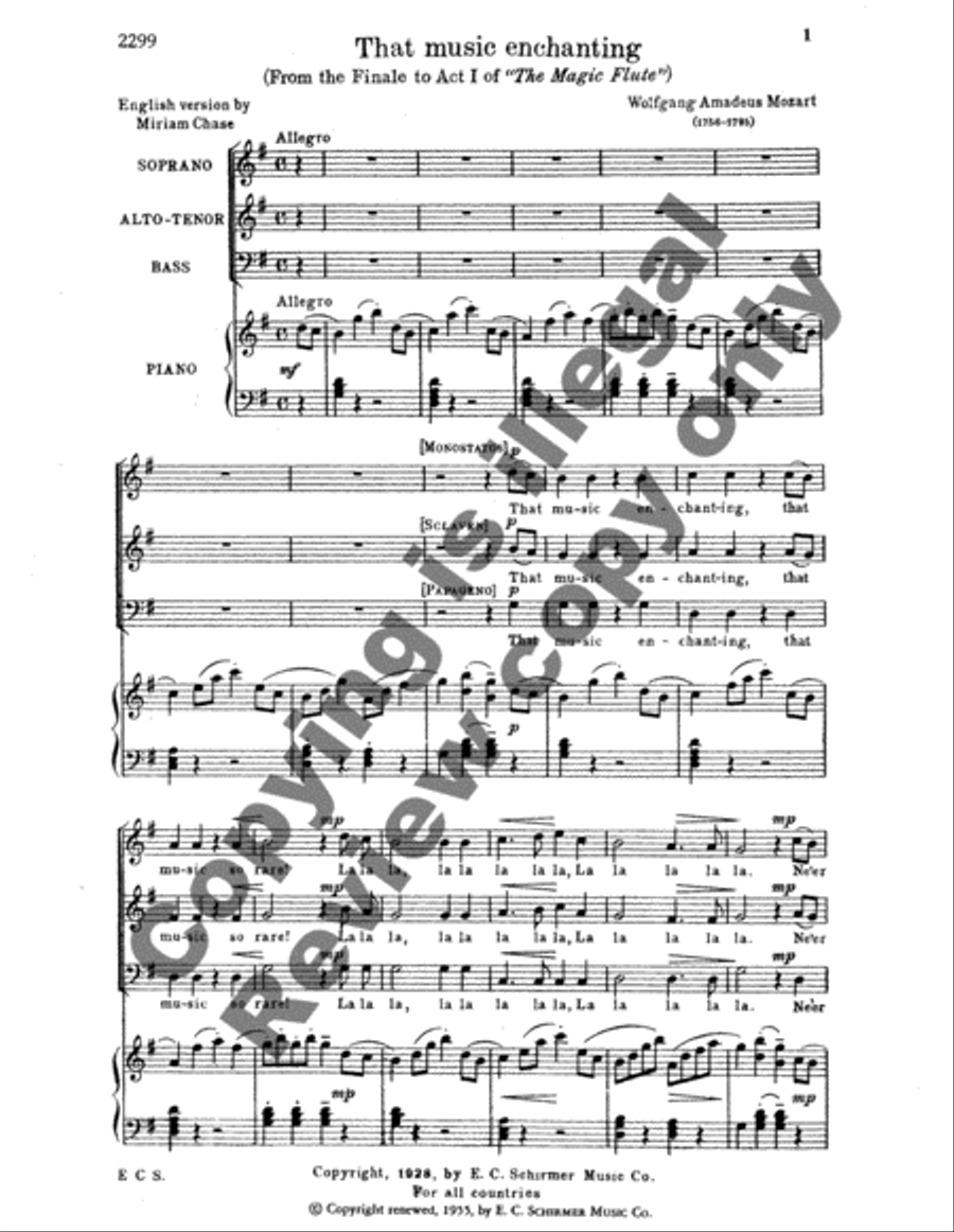 Magic Flute, The: That Music Enchanting STB scores gallery preview page 5