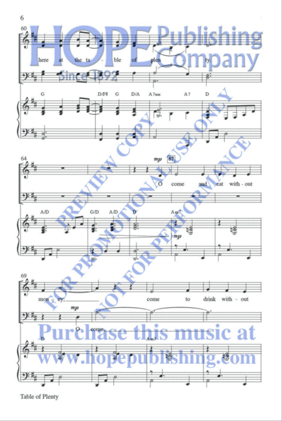 Table of Plenty Table of Plenty Choir scores gallery preview page 7