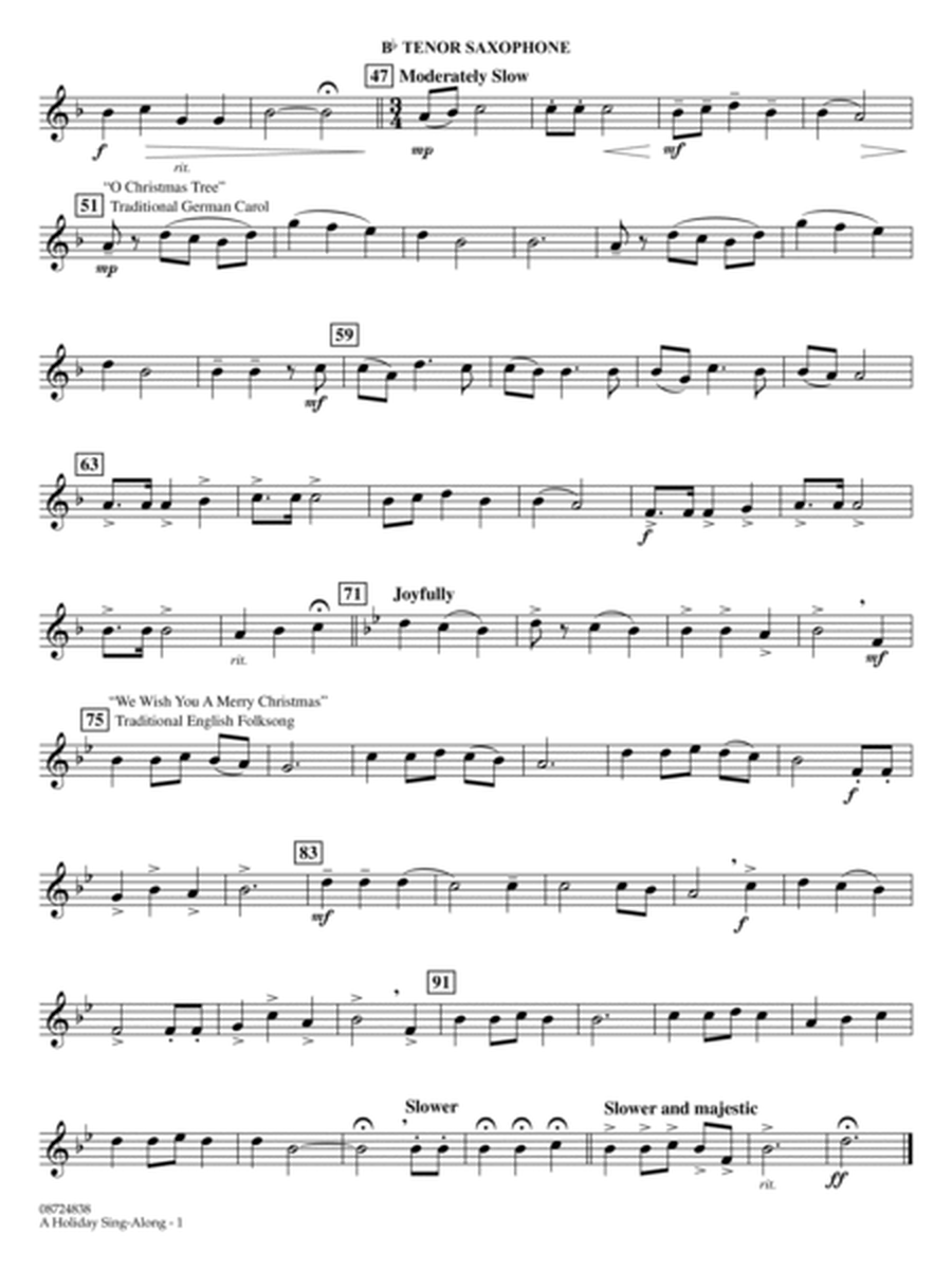 A Holiday Sing-Along - Bb Tenor Saxophone