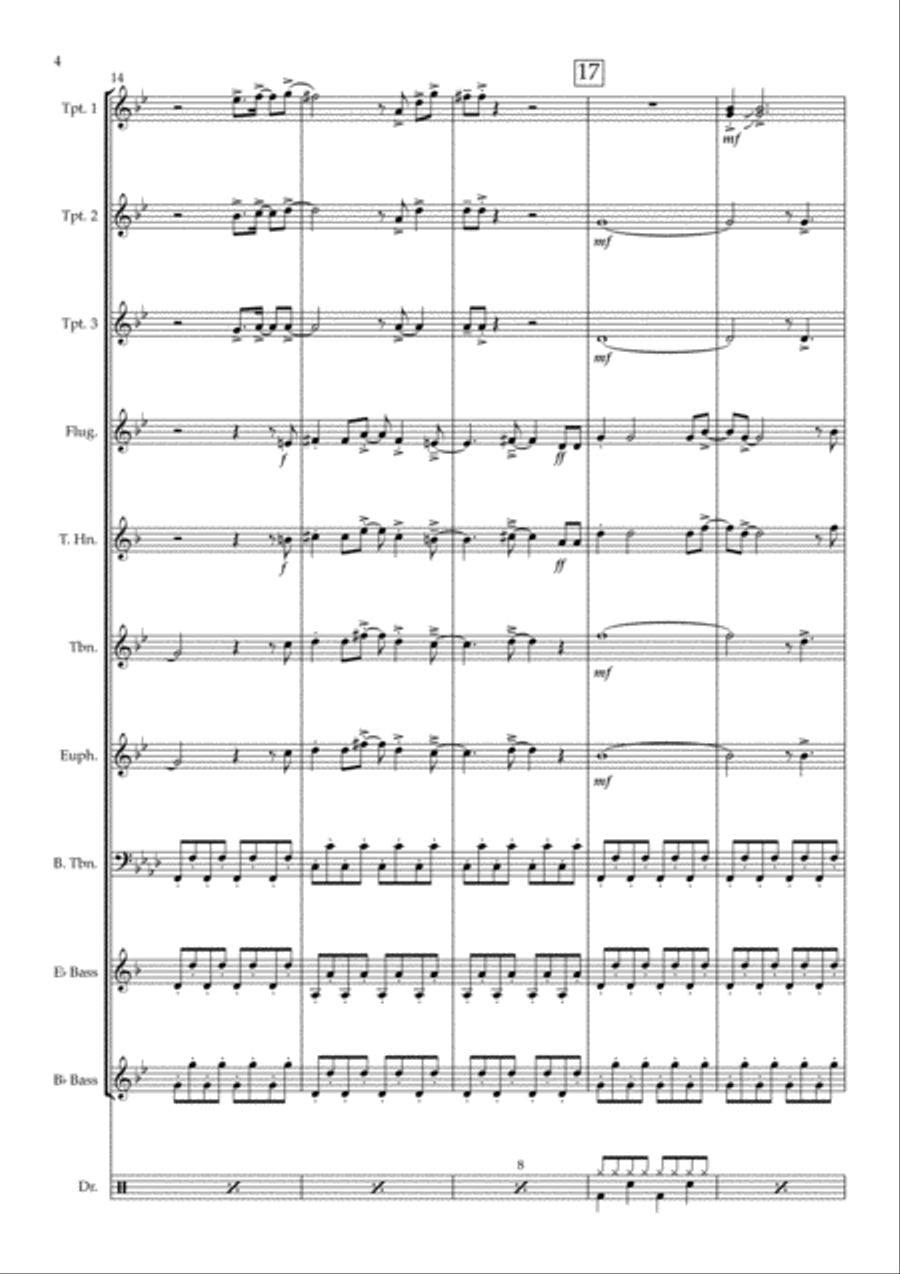 It's Raining Men Brass Ensemble scores gallery preview page 4