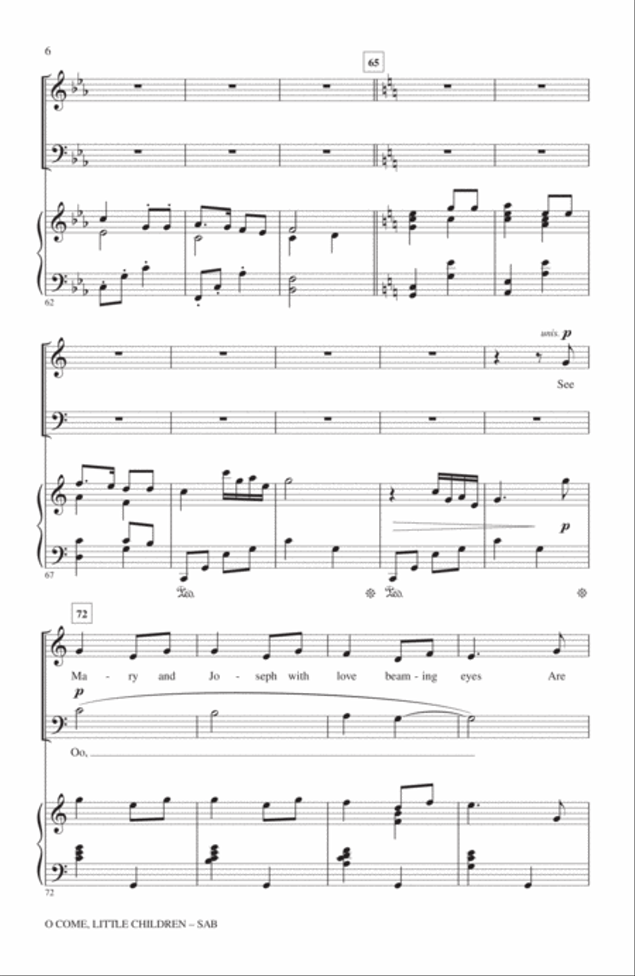 O Come, Little Children O Come, Little Children 3-Part scores gallery preview page 5