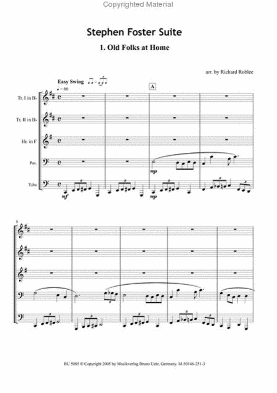 Stephen Foster Suite Euphonium scores gallery preview page 2