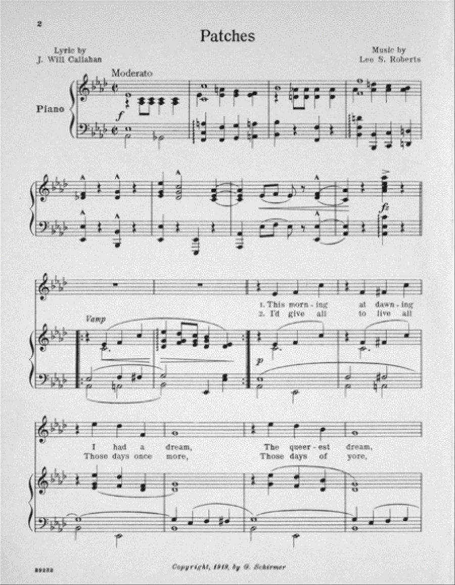 Patches. A Fox-Trot Song Voice scores gallery preview page 2