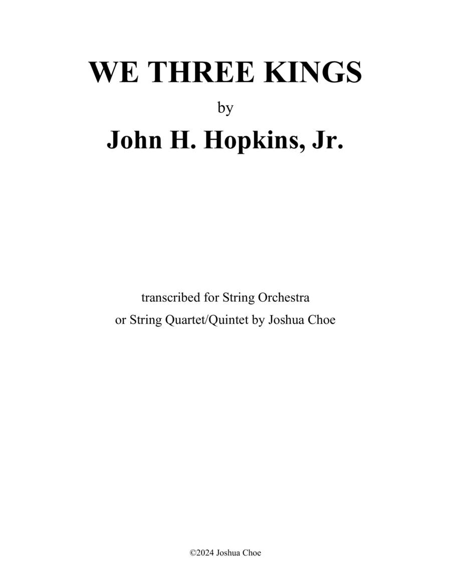 We Three Kings We Three Kings String Quintet scores gallery preview page 1