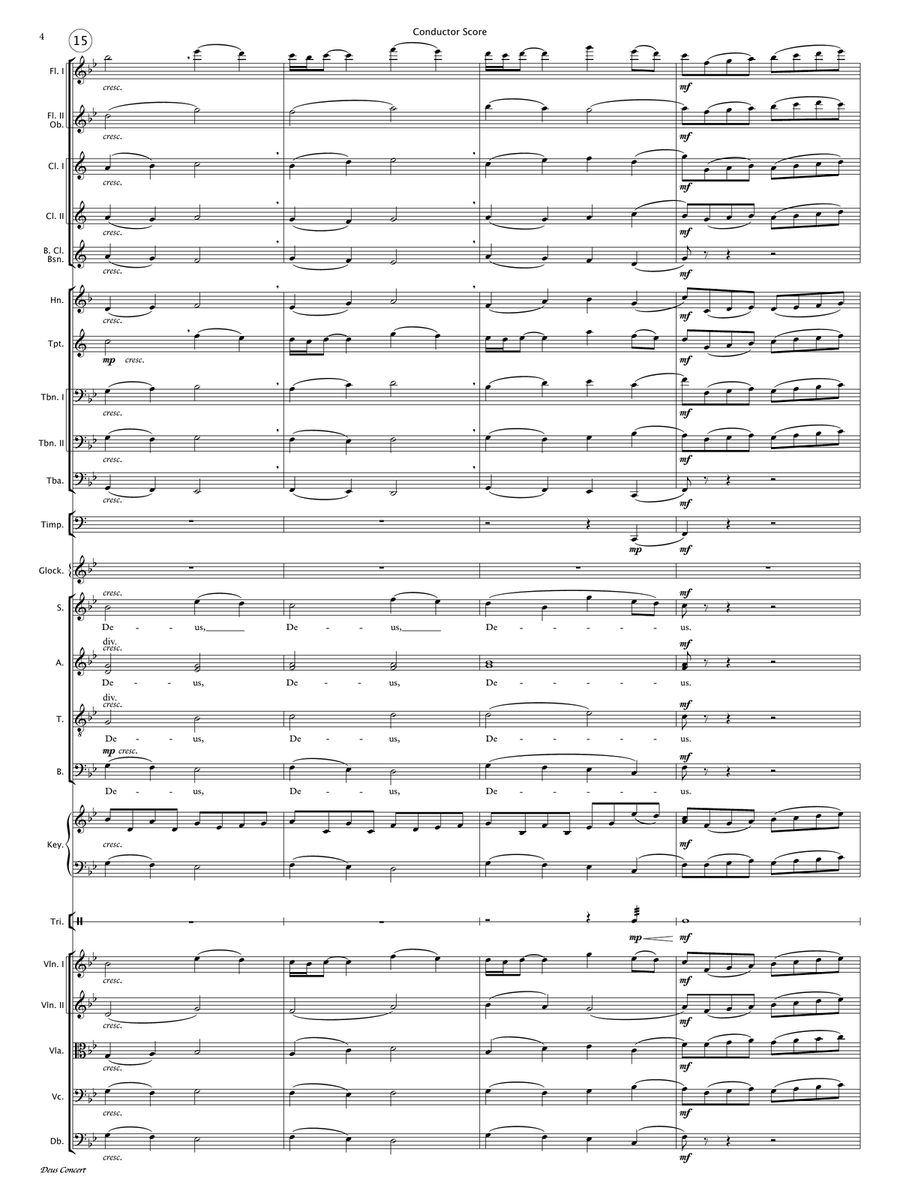 Deus Concert (SAB Choir & Orchestra) 3-Part scores gallery preview page 6