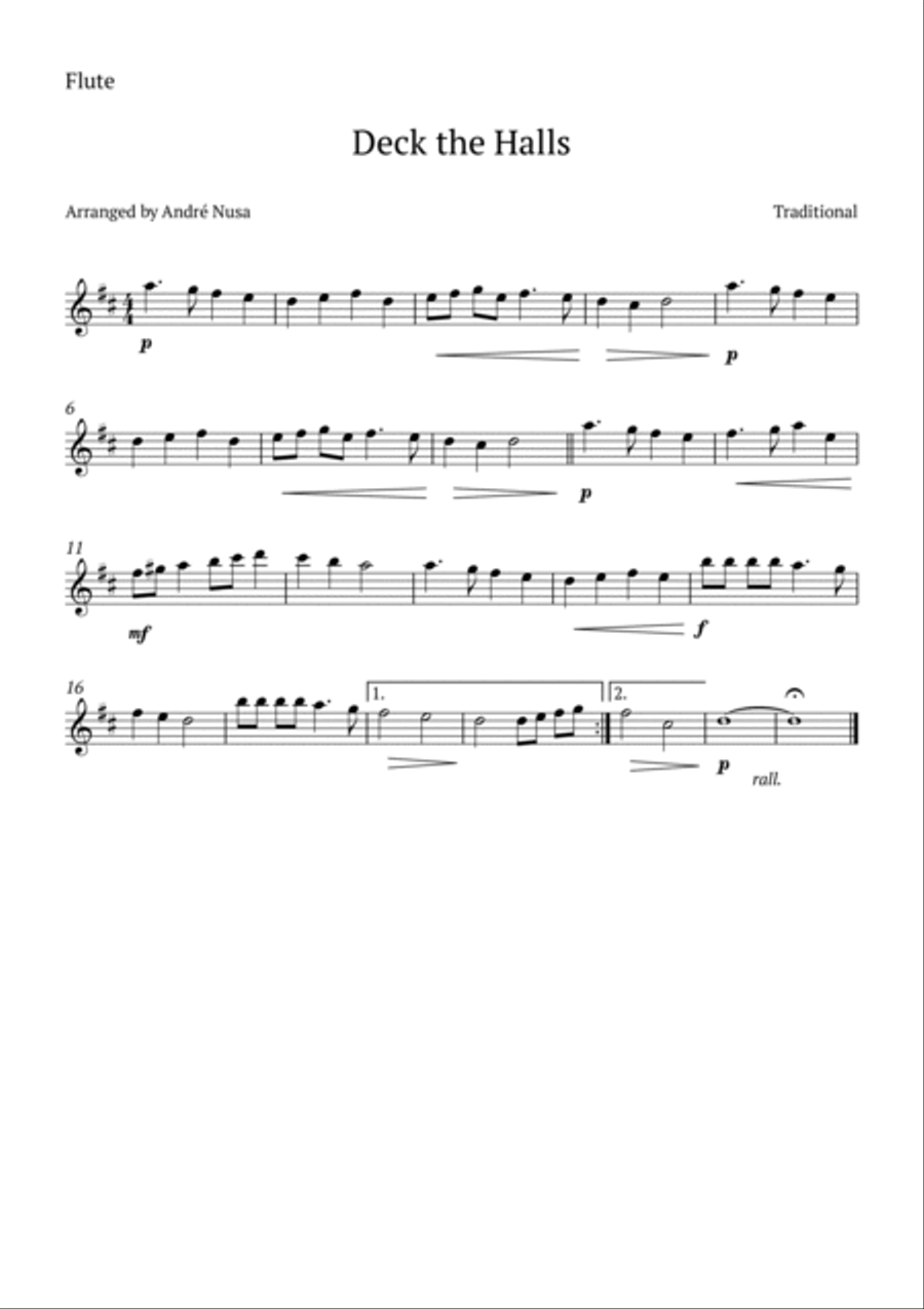 Deck the Halls Woodwind Duet scores gallery preview page 2