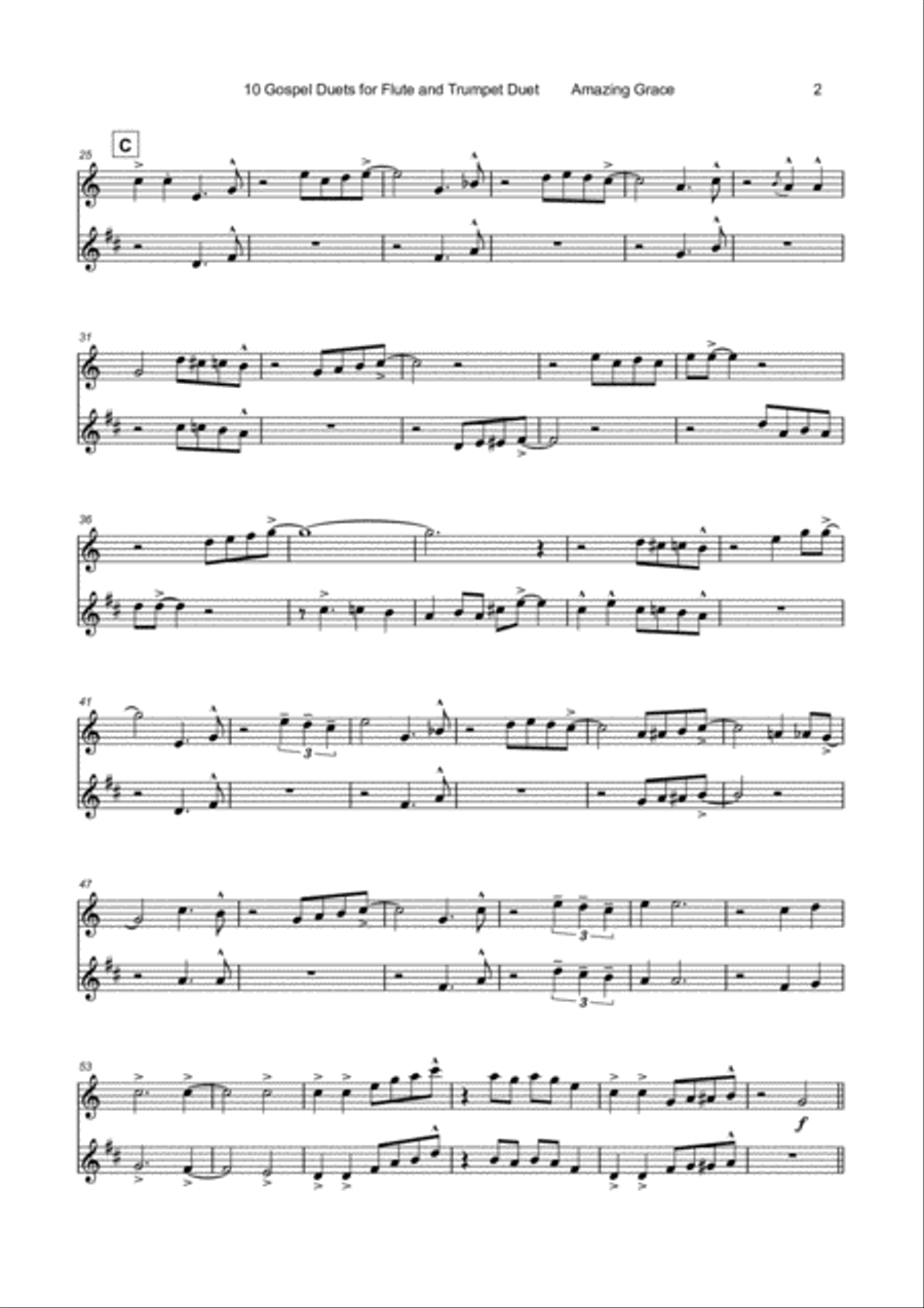 10 Gospel Duets for Flute and Trumpet