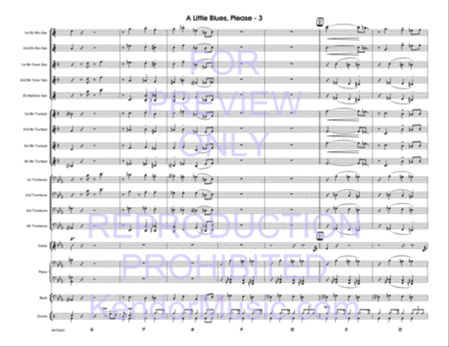 Little Blues, Please, A Little Blues, Please, A Jazz Ensemble scores gallery preview page 4